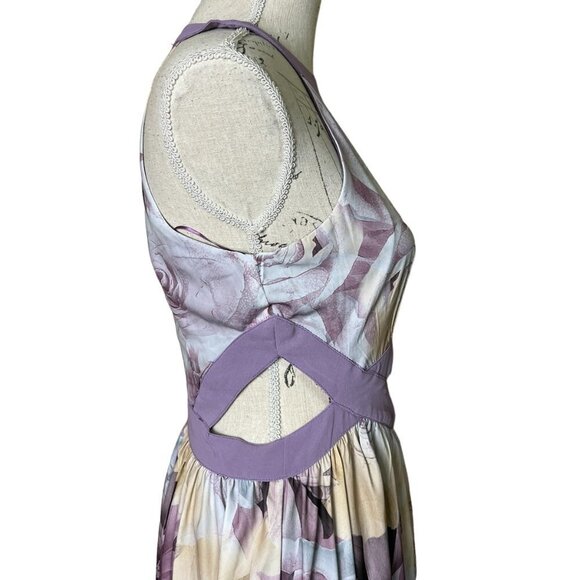 Three Bird Nest Purple Floral Maxi Dress - Picture 7 of 12